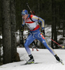 Second placed Björn Ferry of Sweden skiing in men sprint race on Pokljuka, Slovenia. IBU Biathlon World Cup sprint race was held on Pokljuka, Slovenia on 18th of January 2007.
