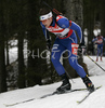 Jouni Kinnunen of Finland skiing in men sprint race on Pokljuka, Slovenia. IBU Biathlon World Cup sprint race was held on Pokljuka, Slovenia on 18th of January 2007.
