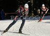 Sylvie Becaert of France skiing in women pursuit race on Pokljuka, Slovenia. IBU Biathlon World Cup sprint race was held on Pokljuka, Slovenia on 19th of January 2007.
