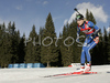 Kaisa Mäkäräinen of Finland skiing in women pursuit race on Pokljuka, Slovenia. IBU Biathlon World Cup sprint race was held on Pokljuka, Slovenia on 19th of January 2007.
