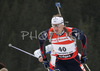 Julien Robert of France skiing in men pursuit race on Pokljuka, Slovenia. IBU Biathlon World Cup sprint race was held on Pokljuka, Slovenia on 20th of January 2007.
