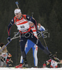 Julien Robert of France skiing in men pursuit race on Pokljuka, Slovenia. IBU Biathlon World Cup sprint race was held on Pokljuka, Slovenia on 20th of January 2007.
