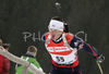Lois Habert of France skiing in men pursuit race on Pokljuka, Slovenia. IBU Biathlon World Cup sprint race was held on Pokljuka, Slovenia on 20th of January 2007.
