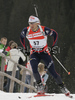 Simon Fourcade of France skiing in men pursuit race on Pokljuka, Slovenia. IBU Biathlon World Cup sprint race was held on Pokljuka, Slovenia on 20th of January 2007.
