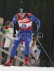 Jarkko Kauppinen of Finland skiing in men pursuit race on Pokljuka, Slovenia. IBU Biathlon World Cup sprint race was held on Pokljuka, Slovenia on 20th of January 2007.
