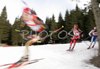 Biathletes skiing in men pursuit race on Pokljuka, Slovenia. IBU Biathlon World Cup sprint race was held on Pokljuka, Slovenia on 20th of January 2007.
