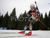 Second placed Alexander Wolf of Germany skiing in men pursuit race on Pokljuka, Slovenia. IBU Biathlon World Cup sprint race was held on Pokljuka, Slovenia on 20th of January 2007.
