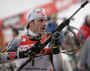 Second placed Alexander Wolf of Germany getting ready for third shooting in men pursuit race on Pokljuka, Slovenia. IBU Biathlon World Cup sprint race was held on Pokljuka, Slovenia on 20th of January 2007.
