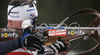 Julien Robert of France during third shooting in men pursuit race on Pokljuka, Slovenia. IBU Biathlon World Cup sprint race was held on Pokljuka, Slovenia on 20th of January 2007.
