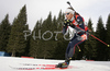 Ferreol Cannard of France skiing in men pursuit race on Pokljuka, Slovenia. IBU Biathlon World Cup sprint race was held on Pokljuka, Slovenia on 20th of January 2007.
