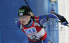 Kaisa Mäkäräinen of Finland skiing in women mass start race on Pokljuka, Slovenia. IBU Biathlon World Cup sprint race was held on Pokljuka, Slovenia on 21th of January 2007. <br> Credit: Primoz Jeroncic / PhotoSI
