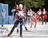 Florence Baverel-Robert of France skiing in women mass start race on Pokljuka, Slovenia. IBU Biathlon World Cup sprint race was held on Pokljuka, Slovenia on 21th of January 2007.
