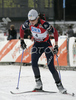 Sandrine Bailly of France skiing in women mass start race on Pokljuka, Slovenia. IBU Biathlon World Cup sprint race was held on Pokljuka, Slovenia on 21th of January 2007.

