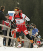 Winner Christoph Sumann of Austria skiing in men mass start race on Pokljuka, Slovenia. IBU Biathlon World Cup sprint race was held on Pokljuka, Slovenia on 21th of January 2007.
