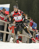 Third placed Andreas Birnbacher of Germany skiing in men mass start race on Pokljuka, Slovenia. IBU Biathlon World Cup sprint race was held on Pokljuka, Slovenia on 21th of January 2007.
