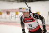Ricco Gross of Germany leaving shooting place after third shooting in men mass start race on Pokljuka, Slovenia. IBU Biathlon World Cup sprint race was held on Pokljuka, Slovenia on 21th of January 2007.
