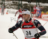 Simon Fourcade of France leaving shooting place after third shooting in men mass start race on Pokljuka, Slovenia. IBU Biathlon World Cup sprint race was held on Pokljuka, Slovenia on 21th of January 2007.

