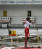 Winner Christoph Sumann of Austria during last shooting in men mass start race on Pokljuka, Slovenia. IBU Biathlon World Cup sprint race was held on Pokljuka, Slovenia on 21th of January 2007.
