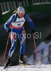 Rene Laurent Vuillermoz of Italy skiing in men individual race of e.on Ruhrgas IBU Biathlon World Cup. Men individual race of e.on Ruhrgas IBU Biathlon World Cup was held in Pokljuka, Slovenia, on 13th of December 2007.
