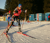 Third placed Martina Glagow of Germany skiing in women individual race of e.on Ruhrgas IBU Biathlon World Cup. Women individual race of e.on Ruhrgas IBU Biathlon World Cup was held in Pokljuka, Slovenia, on 13th of December 2007.
