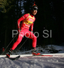 Winner Ole Einar Bjoerndalen of Norway skiing in men sprint race of e.on Ruhrgas IBU Biathlon World Cup. Men sprint race of e.on Ruhrgas IBU Biathlon World Cup was held in Pokljuka, Slovenia, on 15th of December 2007.
