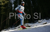 Klemen Bauer of Slovenia skiing in men sprint race of e.on Ruhrgas IBU Biathlon World Cup. Men sprint race of e.on Ruhrgas IBU Biathlon World Cup was held in Pokljuka, Slovenia, on 15th of December 2007.

