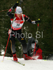 Kathrin Hitzer of Germany skiing in women sprint race of e.on Ruhrgas IBU Biathlon World Cup. Women individual race of e.on Ruhrgas IBU Biathlon World Cup was held in Pokljuka, Slovenia, on 13th of December 2007.
