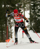 Sabrina Buchholz of Germany skiing in women sprint race of e.on Ruhrgas IBU Biathlon World Cup. Women individual race of e.on Ruhrgas IBU Biathlon World Cup was held in Pokljuka, Slovenia, on 13th of December 2007.
