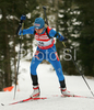 Second placed Kaisa Makarainen of Finland skiing in women sprint race of e.on Ruhrgas IBU Biathlon World Cup. Women individual race of e.on Ruhrgas IBU Biathlon World Cup was held in Pokljuka, Slovenia, on 13th of December 2007.
