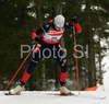 Pauline Macabies of France skiing in women sprint race of e.on Ruhrgas IBU Biathlon World Cup. Women individual race of e.on Ruhrgas IBU Biathlon World Cup was held in Pokljuka, Slovenia, on 13th of December 2007.
