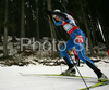 Kaisa Varis of Finland skiing in women sprint race of e.on Ruhrgas IBU Biathlon World Cup. Women individual race of e.on Ruhrgas IBU Biathlon World Cup was held in Pokljuka, Slovenia, on 13th of December 2007.
