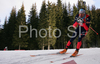 Lois Habert of France skiing in men relay race of e.on Ruhrgas IBU Biathlon World Cup. Men relay race of e.on Ruhrgas IBU Biathlon World Cup was held in Pokljuka, Slovenia, on 16th of December 2007.
