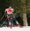 Andreas Birnbacher of Germany  skiing in men relay race of e.on Ruhrgas IBU Biathlon World Cup. Men relay race of e.on Ruhrgas IBU Biathlon World Cup was held in Pokljuka, Slovenia, on 16th of December 2007.
