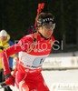 Ole Einar Bjoerndalen of Norway skiing in men relay race of e.on Ruhrgas IBU Biathlon World Cup. Men relay race of e.on Ruhrgas IBU Biathlon World Cup was held in Pokljuka, Slovenia, on 16th of December 2007.
