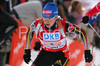 Martina Glagow of Germany leading group of biathletes out of start in women relay race of e.on Ruhrgas IBU Biathlon World Cup. Women relay race of e.on Ruhrgas IBU Biathlon World Cup was held in Pokljuka, Slovenia, on 16th of December 2007.
