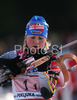 Martina Glagow of Germany getting ready for shooting in women relay race of e.on Ruhrgas IBU Biathlon World Cup. Women relay race of e.on Ruhrgas IBU Biathlon World Cup was held in Pokljuka, Slovenia, on 16th of December 2007.

