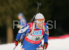 Barbara Ertl of Italy skiing in women relay race of e.on Ruhrgas IBU Biathlon World Cup. Women relay race of e.on Ruhrgas IBU Biathlon World Cup was held in Pokljuka, Slovenia, on 16th of December 2007.
