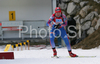 Natalia Guseva of Russia leaving shooting place with all targets covered in women relay race of e.on Ruhrgas IBU Biathlon World Cup. Women relay race of e.on Ruhrgas IBU Biathlon World Cup was held in Pokljuka, Slovenia, on 16th of December 2007.
