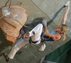 Second placed in overall World Cup Maja Vidmar is reaching for next grip during her half final climb in Climbing World Cup which was held in Kranj between 19. and 20. November 2005. Half finals were won by Angela Eiter of Austria in women competition and Flavio Crespi of Italy in men competition. Both of winners reached top of the route which gives them advantage for next days finals.

