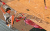 Ninth placed Murile Sarkany of Belgium during final climb in Climbing World Cup which was held in Kranj between 19. and 20. November 2005. Finals were won by Angela Eiter of Austria, second was Maja Vidmar of Slovenia while her teammate Natalija Gros placed third.
