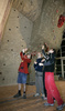 Climbers are inspecting climbing router prior half finals of UIAA Climbing World Cup, which was held in Kranj, Slovenia on 18th of November 2006. First 8 from men and first 8 from women category qualified for finals which will be held in Kranj, Slovenia on 19th of November 2006.

