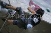 David Lama of Austria climbing during half finals of UIAA Climbing World Cup, which was held in Kranj, Slovenia on 18th of November 2006. First 8 from men and first 8 from women category qualified for finals which will be held in Kranj, Slovenia on 19th of November 2006.
