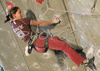Caroline Ciavaldini of France climbing during half finals of UIAA Climbing World Cup, which was held in Kranj, Slovenia on 18th of November 2006. First 8 from men and first 8 from women category qualified for finals which will be held in Kranj, Slovenia on 19th of November 2006.
