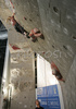 Sandrine Levet of France climbing during half finals of UIAA Climbing World Cup, which was held in Kranj, Slovenia on 18th of November 2006. First 8 from men and first 8 from women category qualified for finals which will be held in Kranj, Slovenia on 19th of November 2006.
