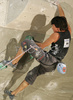 Winner David Lama of Austria climbing final route of UIAA Climbing World Cup, which was held in Kranj, Slovenia on 19th of November 2006. First 8 from each category from yesterdays half finals, qualified for finals of last UIAA Climbing World Cup 2006 competition.
