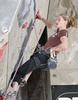 Second placed in overall World cup Sandrine Levet of France climbing final route of UIAA Climbing World Cup, which was held in Kranj, Slovenia on 19th of November 2006. First 8 from each category from yesterdays half finals, qualified for finals of last UIAA Climbing World Cup 2006 competition.
