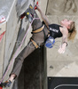 Winner of overall World cup and todays second placed Angela Eiter of Austria climbing final route of UIAA Climbing World Cup, which was held in Kranj, Slovenia on 19th of November 2006. First 8 from each category from yesterdays half finals, qualified for finals of last UIAA Climbing World Cup 2006 competition.
