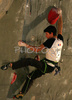Manuel Romain of France climbing in half finals of last IFSC Sport Climbing World cup of 2007 season. Semi finals for last IFSC Sport Climbing World Cup of 2007 season were held in Kranj, Slovenia on 17th of November 2007.
