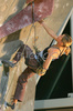 Katja Vidmar of Slovenia climbing in half finals of last IFSC Sport Climbing World cup of 2007 season. Semi finals for last IFSC Sport Climbing World Cup of 2007 season were held in Kranj, Slovenia on 17th of November 2007.
