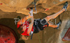 Cedric Lachat of Switzerland climbing in half finals of last IFSC Sport Climbing World cup of 2007 season. Semi finals for last IFSC Sport Climbing World Cup of 2007 season were held in Kranj, Slovenia on 17th of November 2007.
